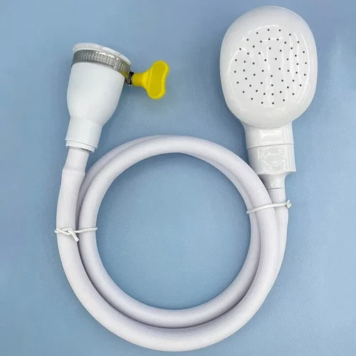 Double, Single Tap Shower Spray Hose Bath Pipe Tub Sink Attachment Head Washing - Picture 1 of 7