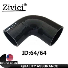 2.5"-2.5" 90 Degree Elbow Silicone Hose Coupler 63mm Intercooler Pipe Black