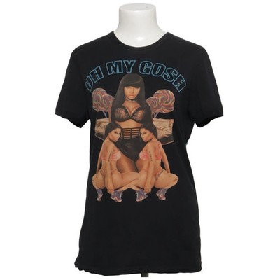 My Brand, T-shirt, Größe: M, Schwarz, Baumwolle/Elasthan, Print, Damen #0kN