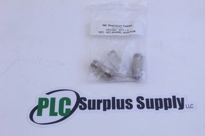 RF Precision Cables AX31901 Female to Female Barrel Adapter (Lot of 3) New in Ba