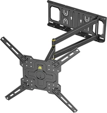 Corner TV Mount with 25.6" Long Arm,Landscape to Portrait Full Motion TV Wall Mo