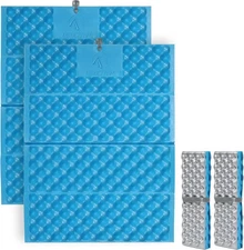 REDCAMP Foam Hiking Seat Pad, Foldable Z Ultralight Sitting Medium, Blue-2pc 