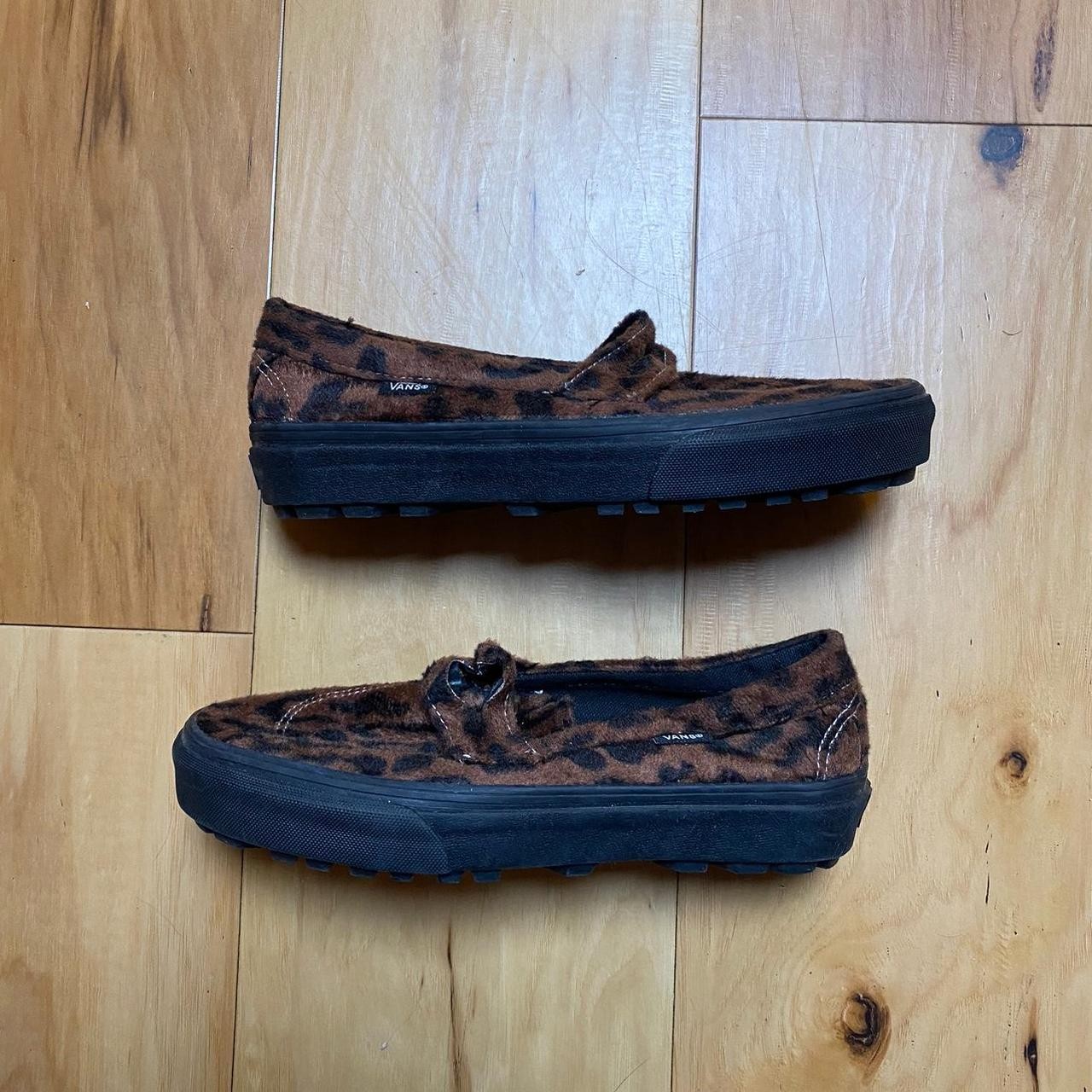 Vans Style 53 Slip-On Loafers Mens 5.5 Womens 7 Leopard Brown Black-image