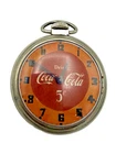 Vtg Coca Cola Advertising Wind Up Pocket Watch Running Drink Coca Cola 5 cents