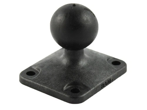 RAM Mount 4 Hole AMPS Composite Square Mounting Base with 1"  Rubber Ball