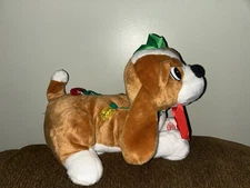 PBC International Musical Beagle Dog w/Christmas Lights 14" Animated Plush WORKS
