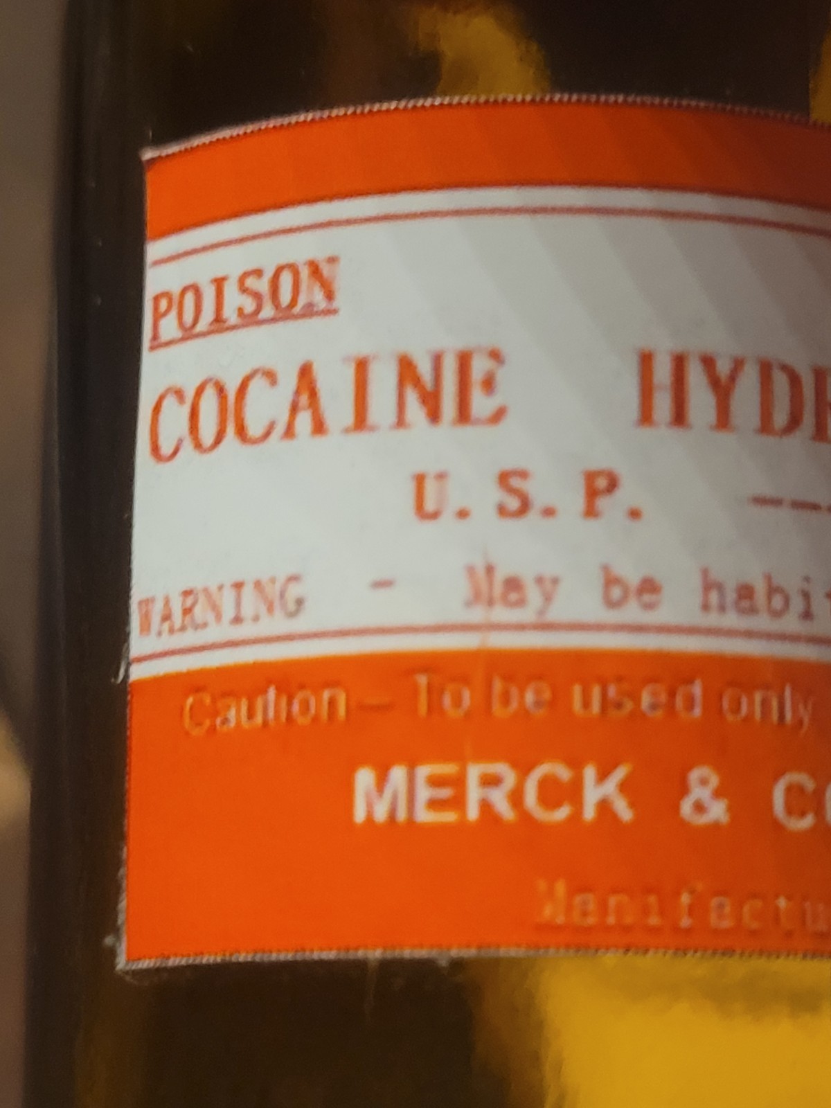 Merck & Co. Rahway New Jersey Original w Created Label Empty