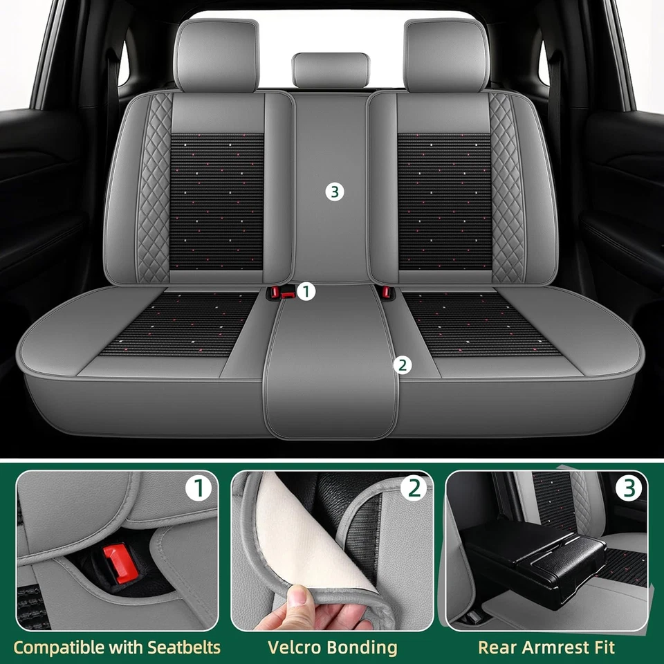 Car Seat Covers For Volvo V70 1998-2010 Faux Leather Full Set Cushions Pad Foto 3 de 4