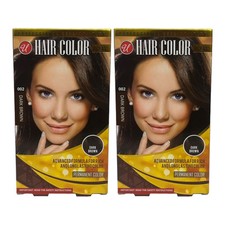 Dark Brown 002 Permanent Hair Color - Advanced Formula Kit Pack of 2 