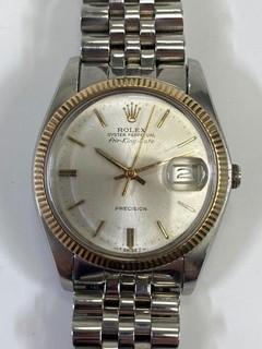Vintage ROLEX Air King Date Cal 1520 Automatic Men's Watch Runs (35 #20)