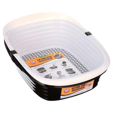 Arm & Hammer Sifting Cat Litter Box, 2 Open Top Plastic Cat Litter Pans and Cat