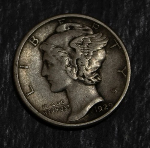 1929 Mercury Dime XF   Lot F 882