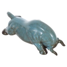 Ceramic Zodiac Ox Statue Decorative Figurine Cow Ornament Vintage Chinese Ox