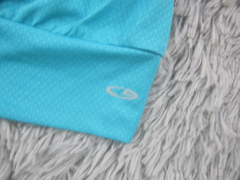 Womens 2XL Blue Racerback Athletic Tank Top Textured Fabric Banded Hem Champion - Image 2 of 4