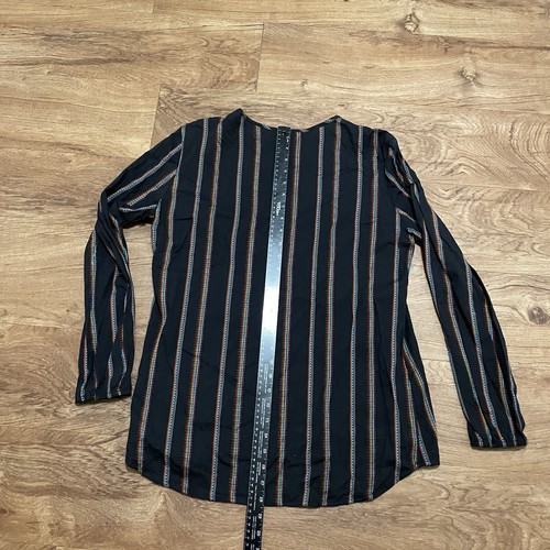 Panhandle Slim Western Aztec Black Shirt Womens Size Large Southwestern Striped - Picture 9 of 10