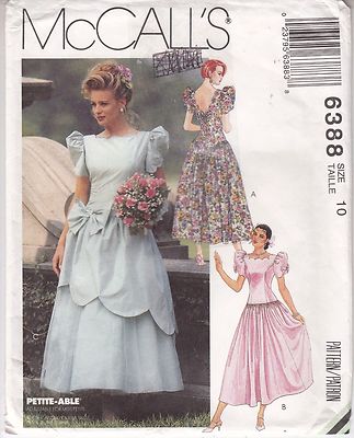 McCall's 6388 Wedding Bridal Modest Dropped Waist Sewing Pattern Uncut 10 |  eBay