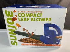 NEW SUN JOE SBJ597E 6 AMP 155 MPH Electric Compact Leaf Blower - Blue