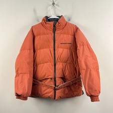 Mountain Horse Womens Large Coat Puffer Reversible Puffer Belt Zip Pockets 16619