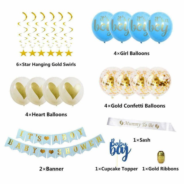 Its A Boy Baby Shower Party Decorations Supplies Balloons Sash