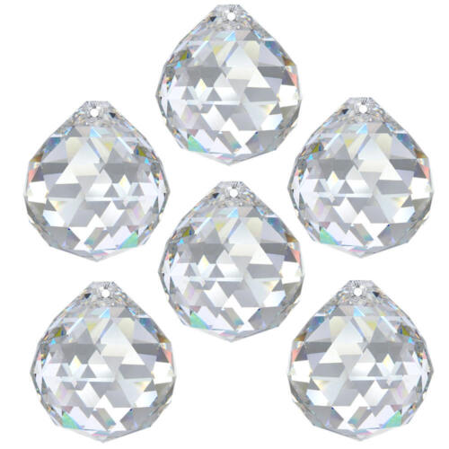 6x Regenbogenkristall Kugel Ø 30mm Crystal 30%PbO~ Lüster Feng Shui Kronleuchter - Afbeelding 1 van 6