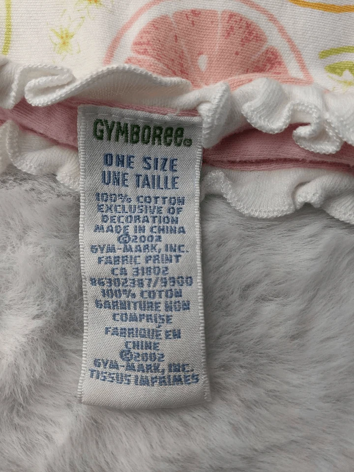 Manta Gymboree Rebanada de Verano 2002 Cítricos Naranjas Limones Limas Volantes Rosa R Foto 4 de 4