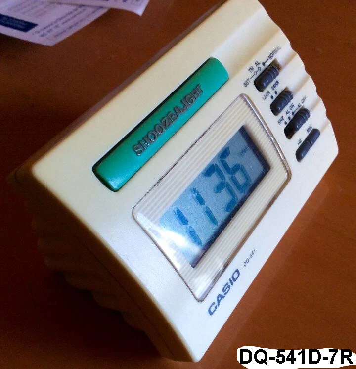 Casio DQ541D-7R White LED Light Digital Travel Alarm Clock with Snooze NEW - Image 2 of 2