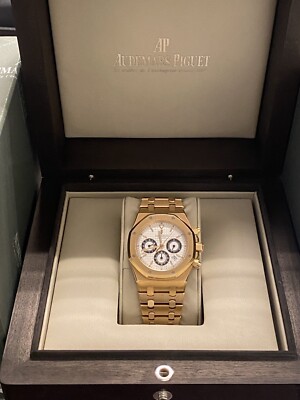 Audemars Piguet Royal Oak 39mm 18k Rose Gold Chrono 25960OR Box/Papers PANDA