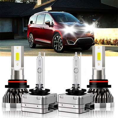 For Chrysler Pacifica 2017-2020 LED HID Headlight Car Bulbs 9005 D3S Bright