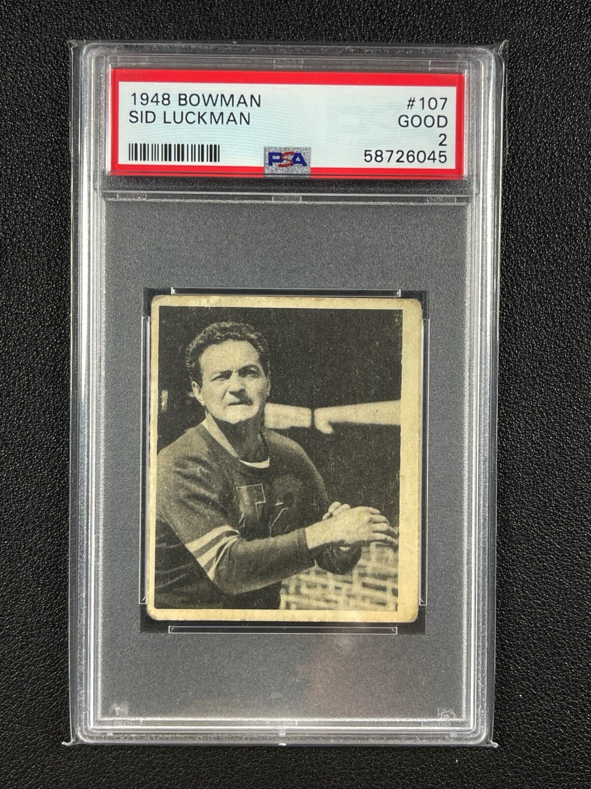 SID LUCKMAN PSA 2 1948 BOWMAN FOOTBALL #107 ROOKIE CARD RC GOOD VINTAGE 6045