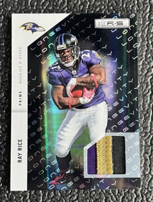  RAY RICE 2011 R&S PRIME BLACK LONGEVITY 3 COLOR GAME USED JERSEY /50! RAVENS