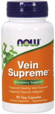 NOW FOODS, VEIN SUPREME Kreislaufunterstützung 90 Veg. Kapseln SUPER PREIS - Bild 1 von 3