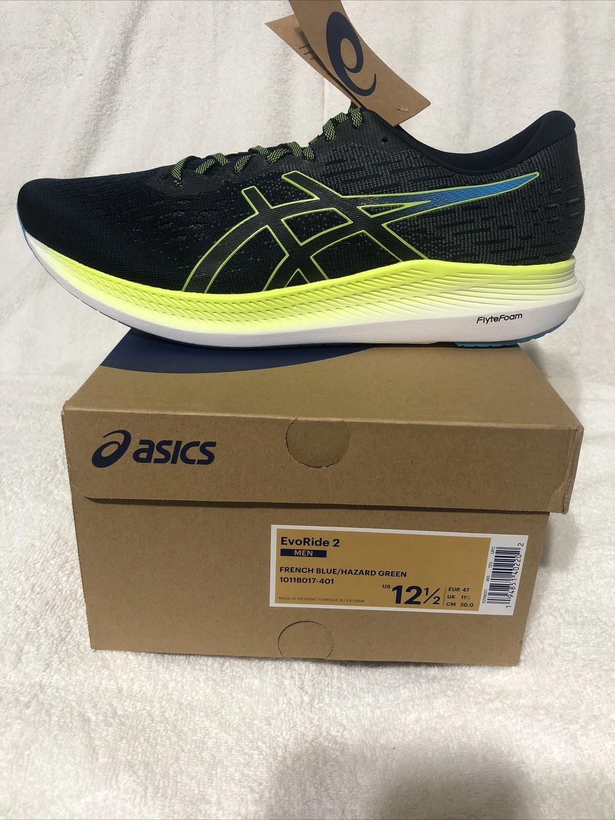 ASICS EMORIDE 2 SCARPE UOMO BLU FRANCESE VERDE PERICOLO 1011B017 401