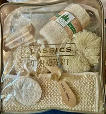Classics Bath Beauty Accessories Tote 7 Piece Set - Natural House Spa Kit
