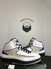 Nike Air Jordan 2 II Retro Men Sneaker Dark Concord White 385475-153 Size 11