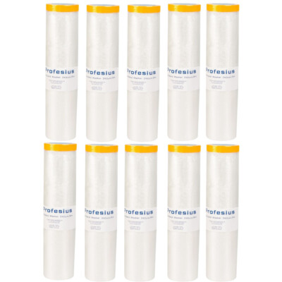 10x Goldband Abdeckfolie Abdeckband mit Klebeband Folie - 55 110 150 180 240 cm
