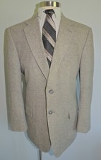 TOWNCRAFT GRAY FLECK TWEED 100 SILK 2 BUTTON SPORT COAT SIZE 44R