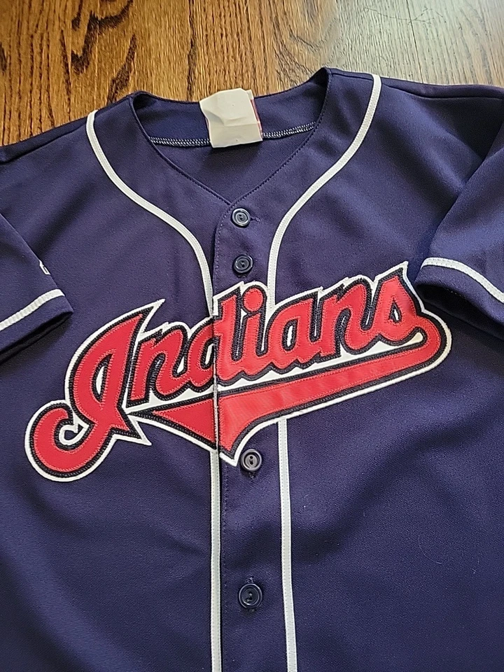 Majestic Cleveland Indians Jersey baseball MLB Youth Large Boys Kids - Image 2 of 4