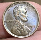 1917 Lincoln Cent nice original AU condition toned w/traces of mint luster