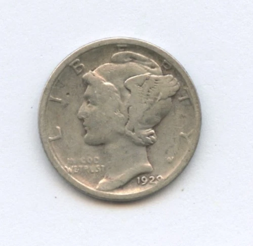 1929-D Mercury Dime - 90% Silver - Free Shipping
