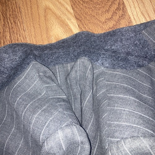 Rubinacci London House LH Napoli Bespoke Linen Gray Striped Suit 38R 32 27.5 - Picture 11 of 12