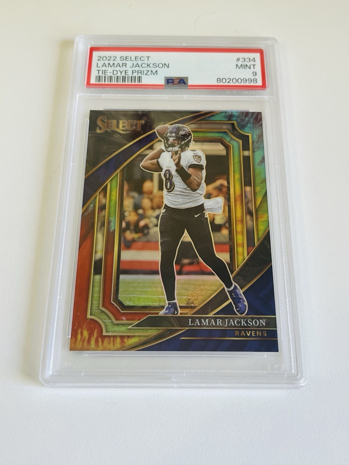 2022 Select Lamar Jackson🔥Tie-Dye Prizm #/25 Suite Level PSA 9 POP 5 One Higher
