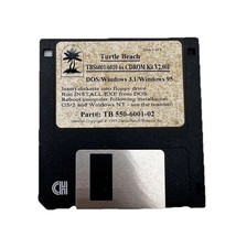 Vintage 1995 Turtle Beach TBS6001/6010 6x CDROM Kit V2.00F Floppy Install Disk