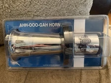 UP AHH-OOO-GAH Electric Horn 12 Volt 3 Amp Chrome Body Plastic Trumpet 9" #46138