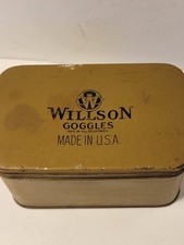 Vintage Metal Tin Container for Willson Goggles Produced In The U.S.A. 1950s
