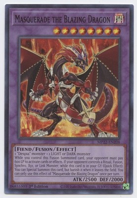 Yu-Gi-Oh! Masquerade The Blazing Dragon - MP22-EN208 - Super Rare - 1st Ed- NM/M