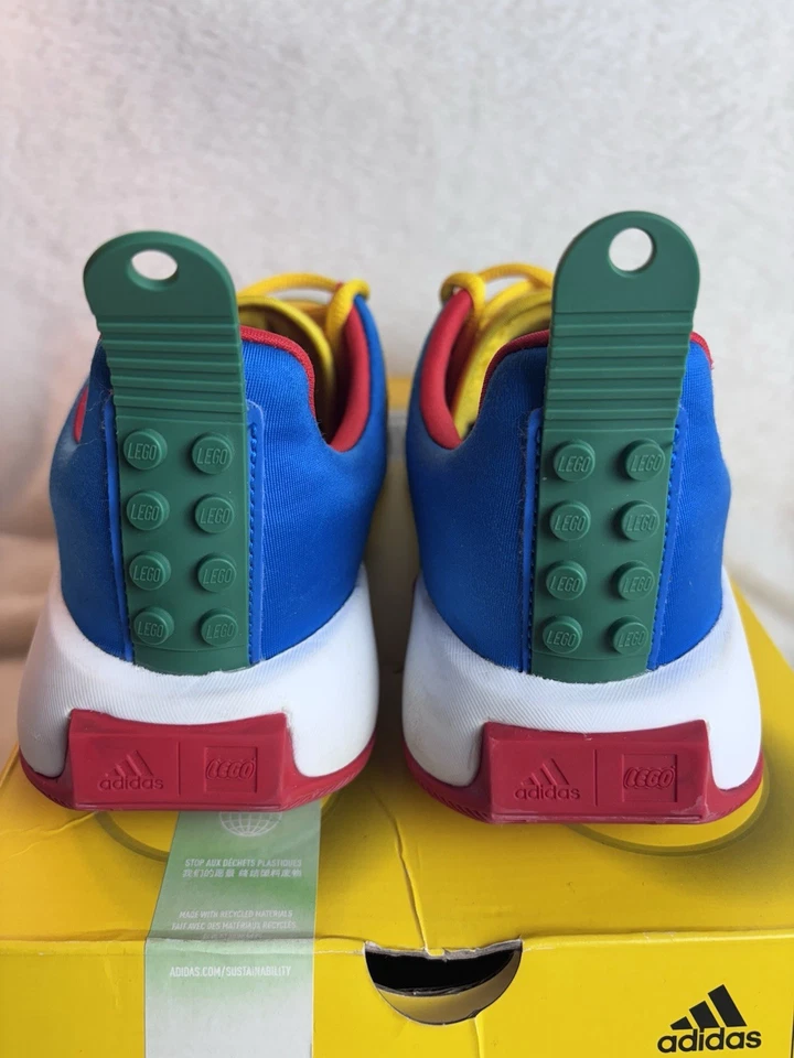 ADIDAS X LEGO Sport J Kids / Youth Yellow Running Shoes Size 5.5 FY8439 - Image 2 of 4