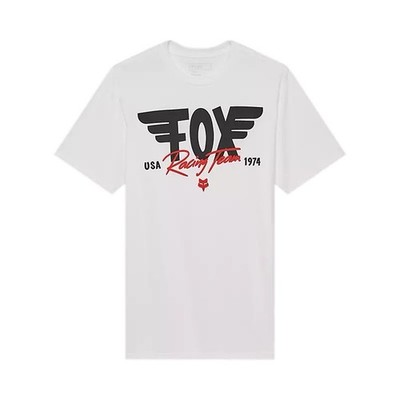 2025 Brand New FOX Racing Men's Winged SS Prem Tee $30 Medium Optic White