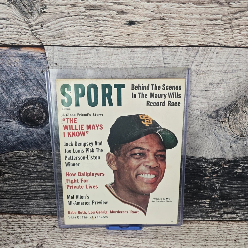 Sport Magazine 1962 October Willie Mays San Francisco Giants Baseball Vintage ML - Image 2 of 4