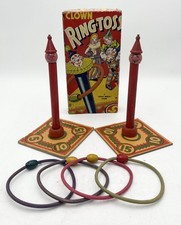 1939 Vintage No. 3220 Clown Ring Toss Game By Transogram Co., Inc NY Made In USA