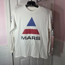 30 Seconds To Mars 2018 Monolith Tour Concert Long Sleeve Shirt White Sz Medium